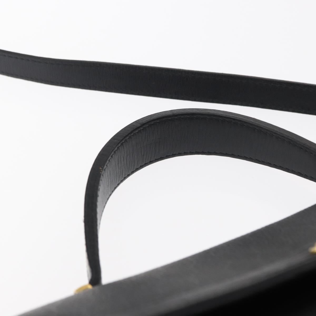 Christian Dior Honeycomb Canvas Hand Bag PVC 2way Black Gold Auth ep12478
