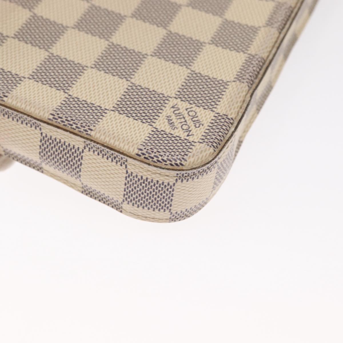 LOUIS VUITTON Damier Azur Pochette Felicie Chain Wallet N63106 LV Auth ep12496