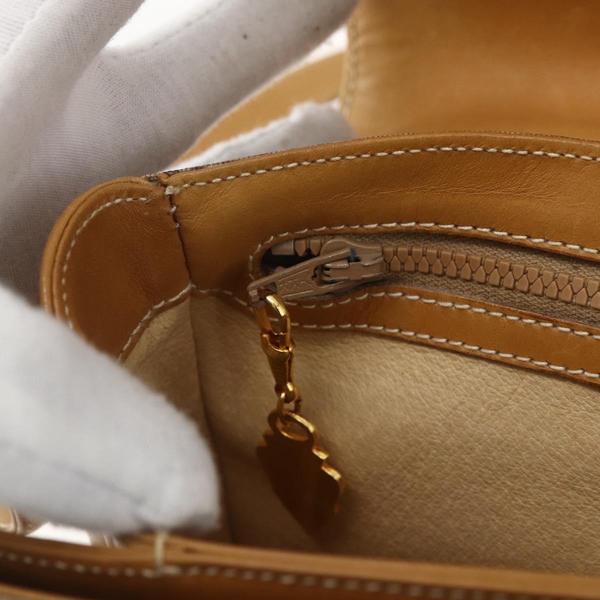 GUCCI Micro GG Supreme Shoulder Bag PVC Beige Gold Auth ep12497