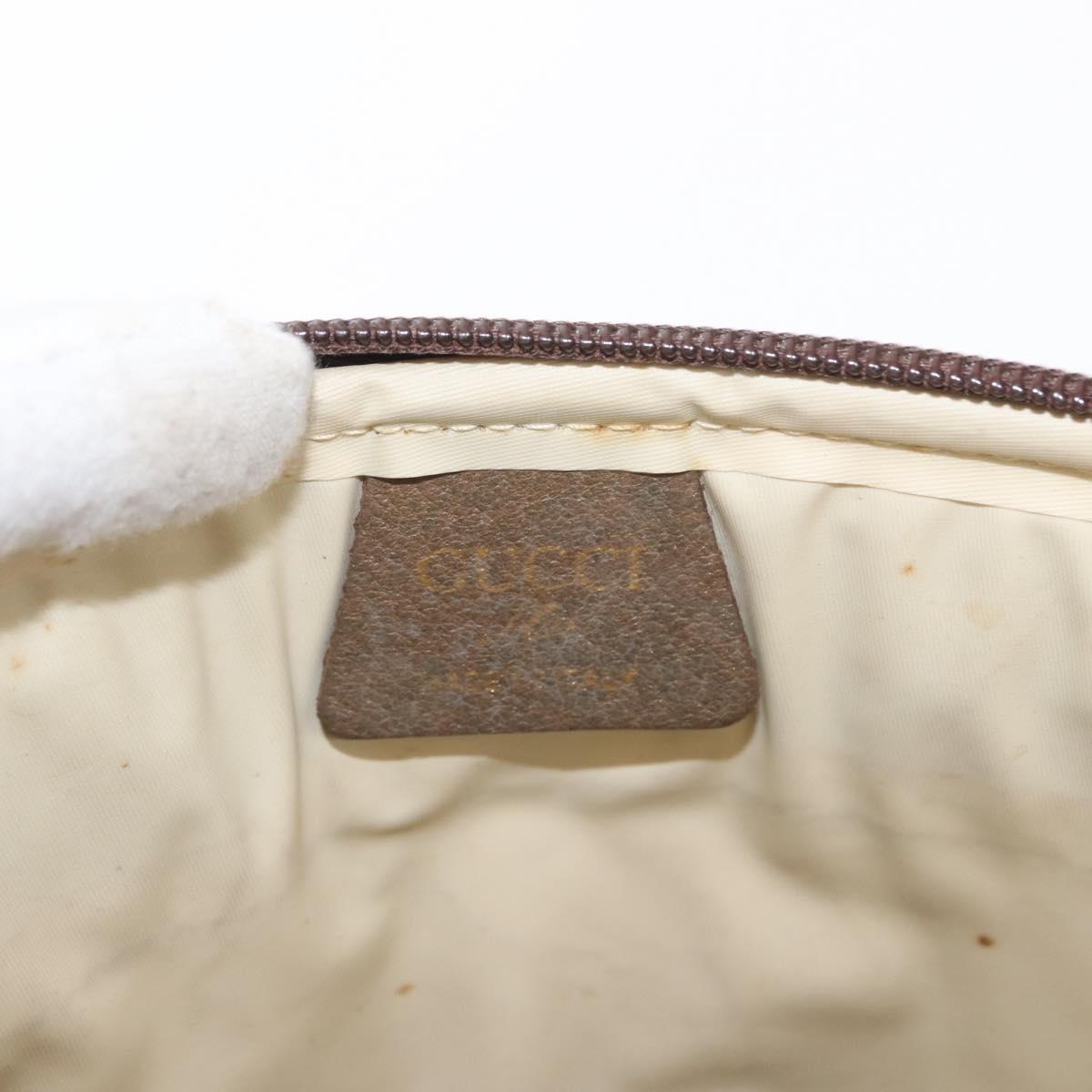 GUCCI GG Plus Supreme Shoulder Bag PVC Beige Gold Auth ep12498
