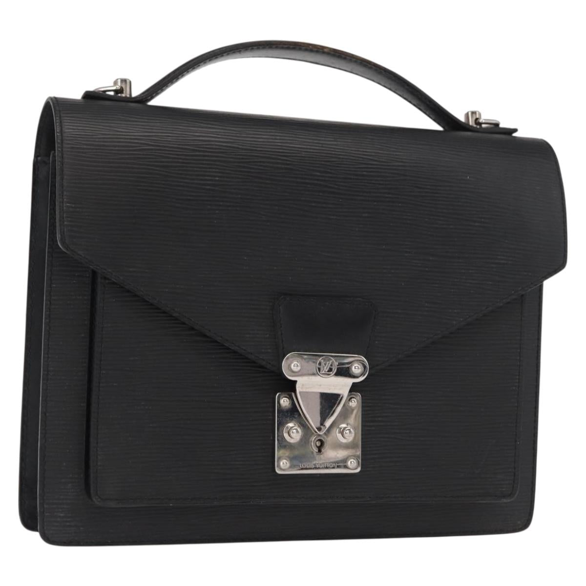 LOUIS VUITTON Epi Monceau 28 Hand Bag Black M52122 LV Auth ep12499