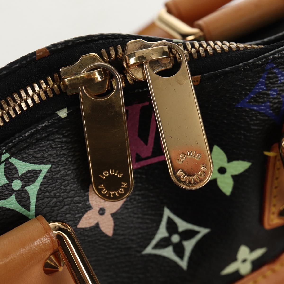 LOUIS VUITTON Monogram Multicolor Alma PM Hand Bag Black M40444 LV Auth ep12504V
