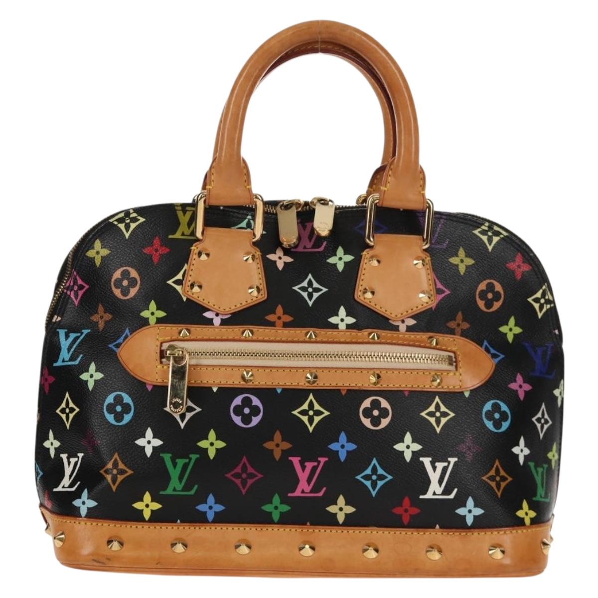 LOUIS VUITTON Monogram Multicolor Alma PM Hand Bag Black M40444 LV Auth ep12504V