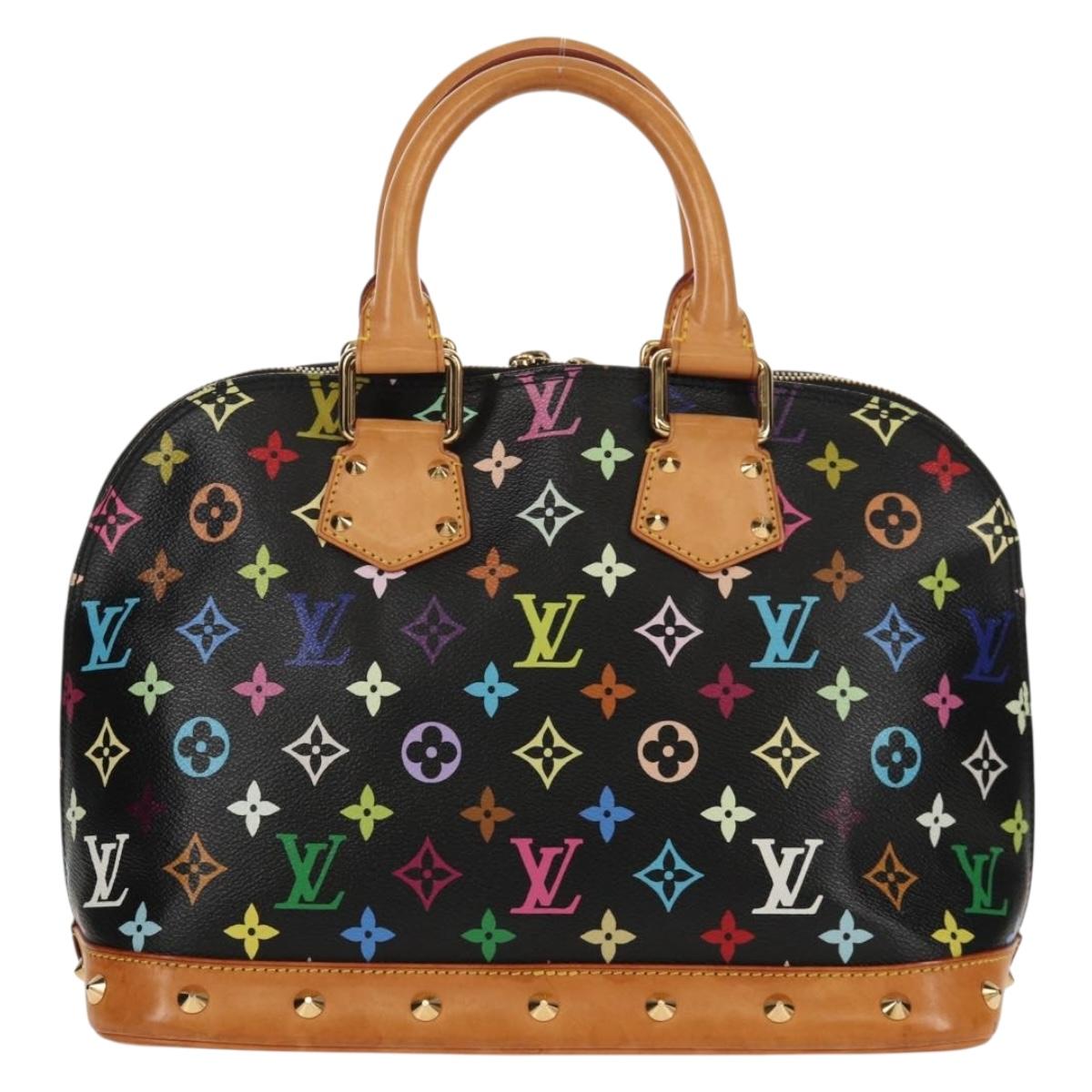 LOUIS VUITTON Monogram Multicolor Alma PM Hand Bag Black M40444 LV Auth ep12504V