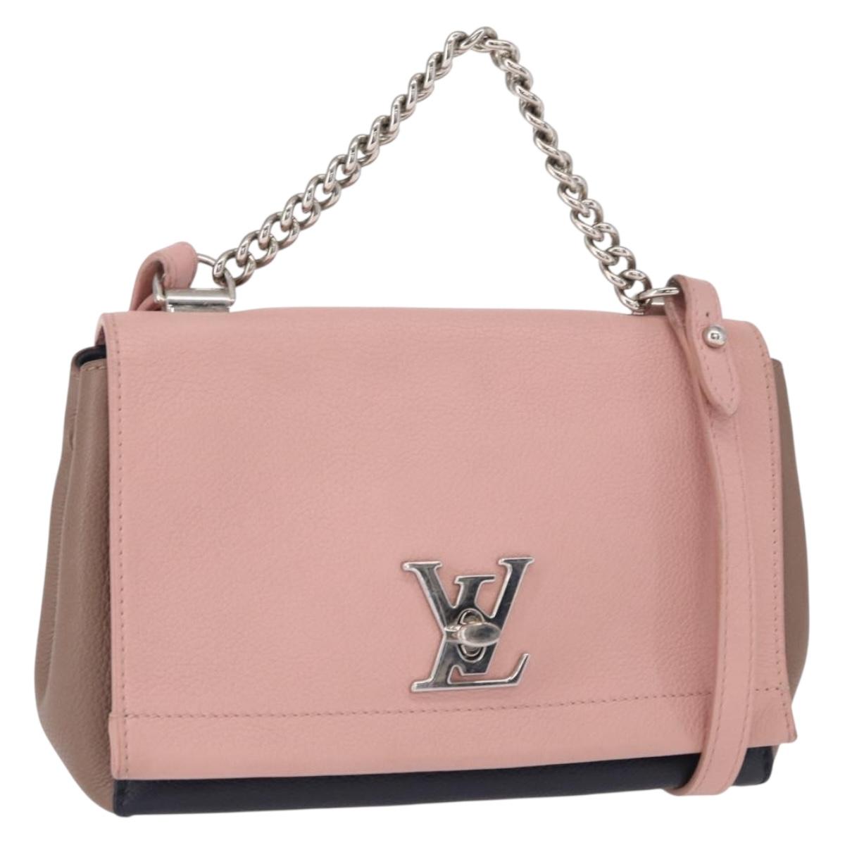 LOUIS VUITTON Rock Me 2 BB Shoulder Bag Leather Pink M54576 LV Auth ep12511