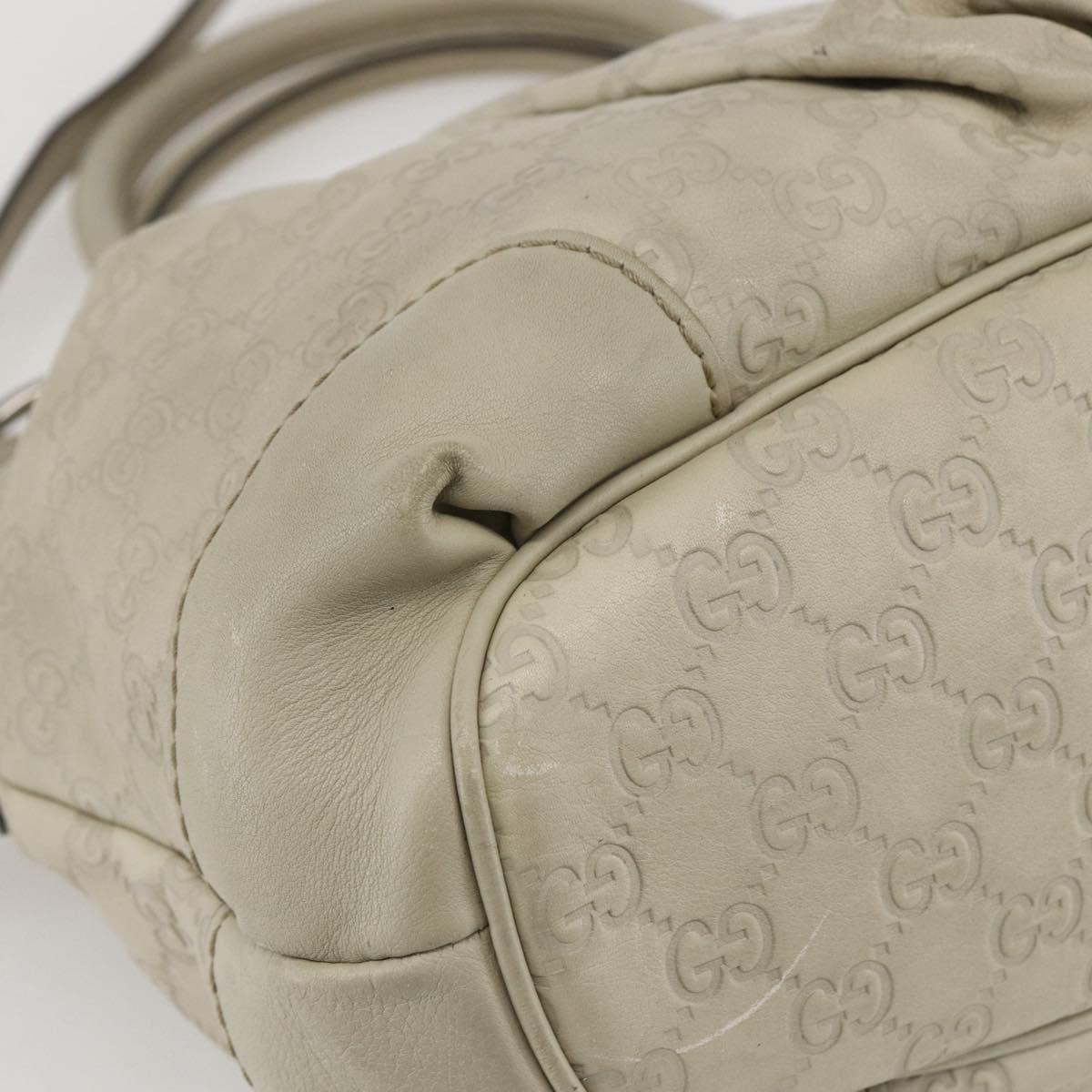 GUCCI GG Canvas Guccissima Sukey Bag Leather 2way Ivory Gold 247902 Auth ep12526