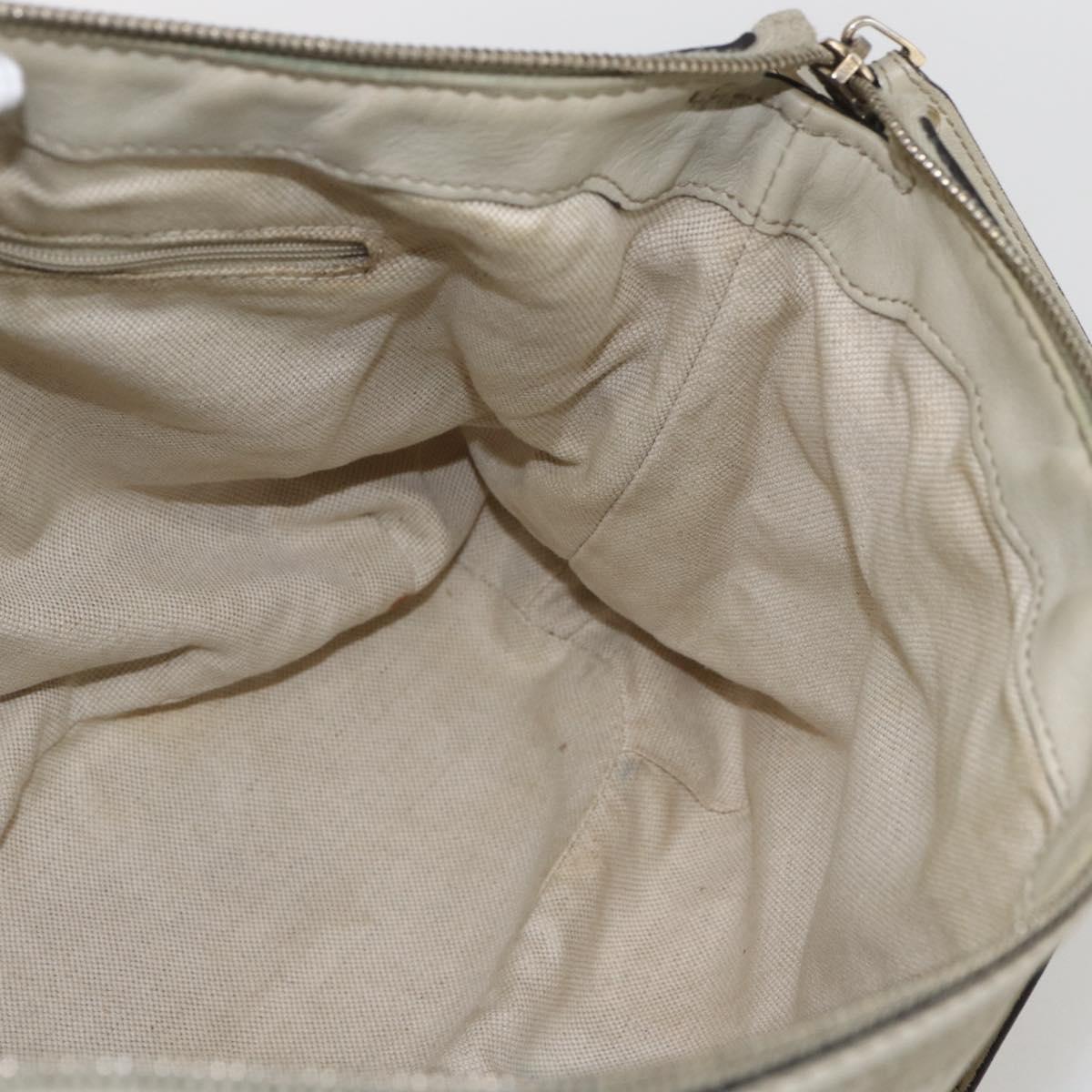 GUCCI GG Canvas Guccissima Sukey Bag Leather 2way Ivory Gold 247902 Auth ep12526