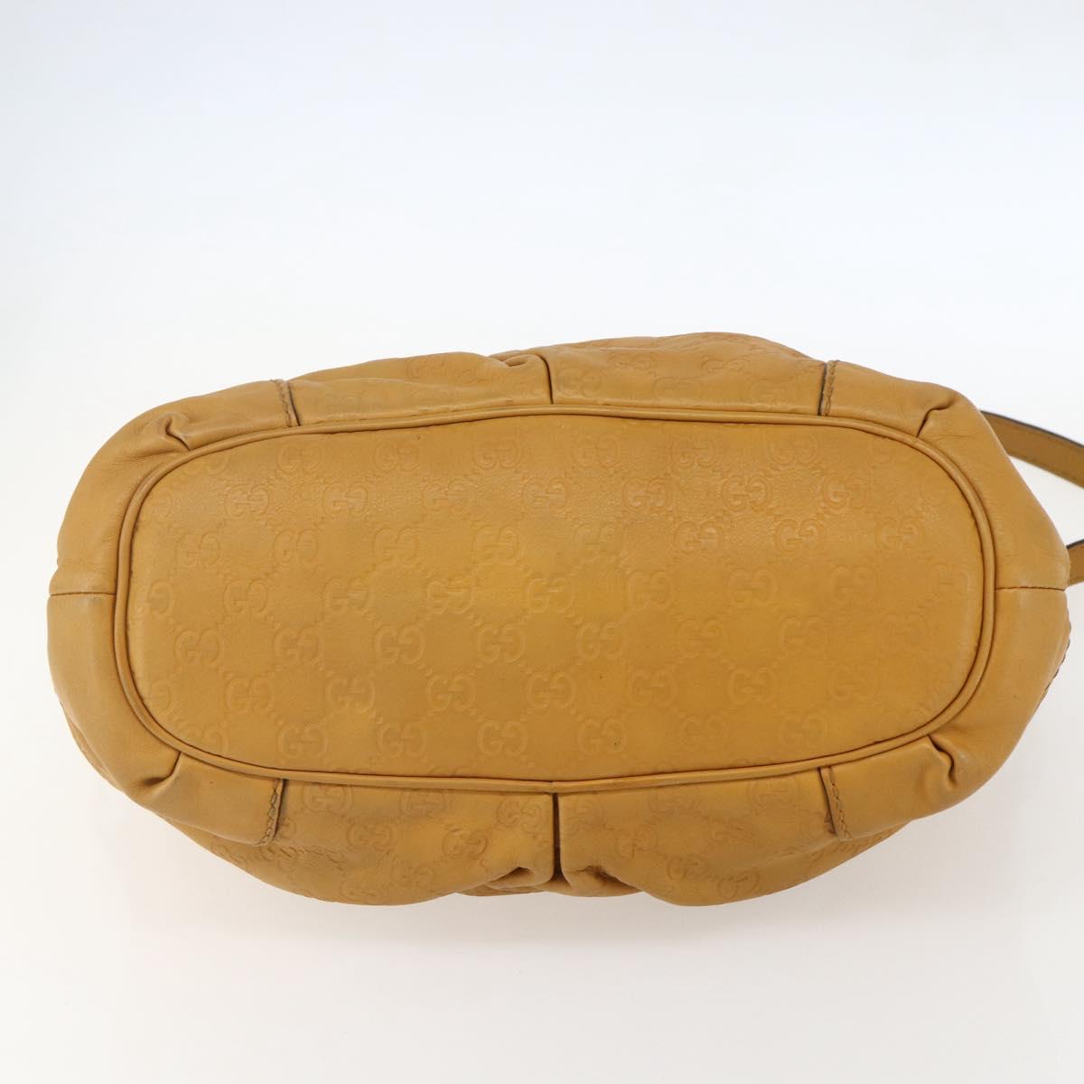 GUCCI GG Canvas Guccissima Sukey Bag Leather 2way Yellow 247902 Auth ep12527