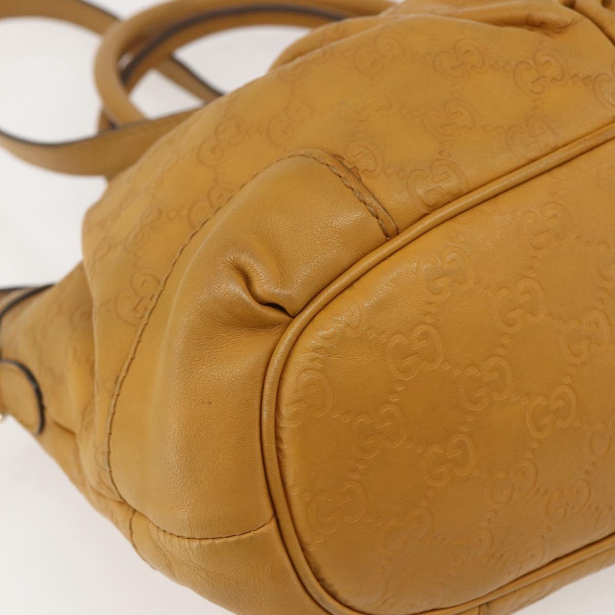 GUCCI GG Canvas Guccissima Sukey Bag Leather 2way Yellow 247902 Auth ep12527