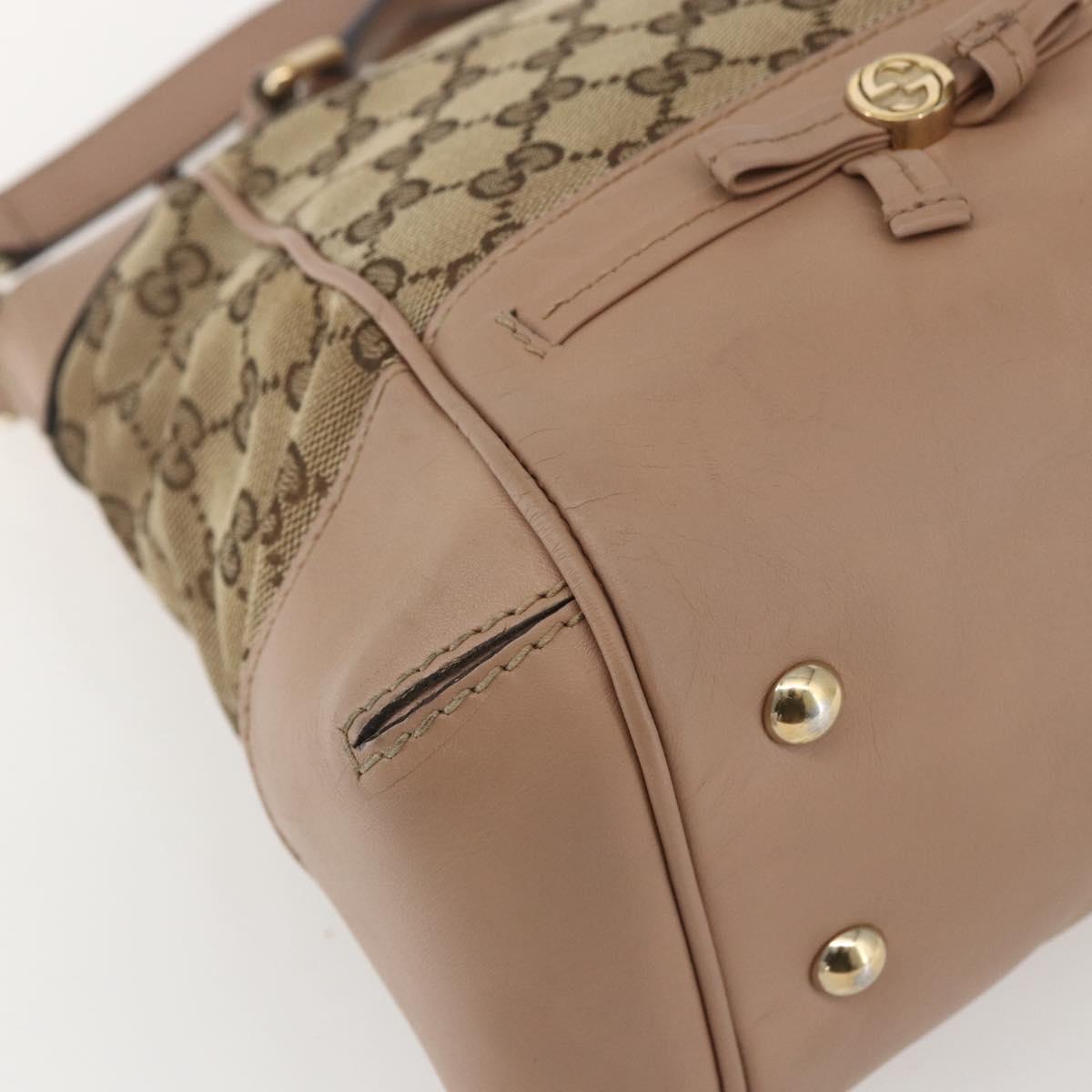 GUCCI GG Canvas Web Sherry Line Mayfair Bag 2way Beige Red 269894 Auth ep12531