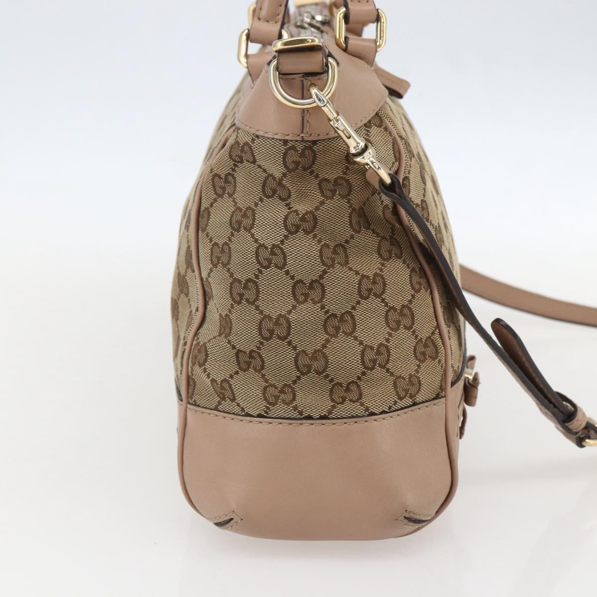 GUCCI GG Canvas Web Sherry Line Mayfair Bag 2way Beige Red 269894 Auth ep12531