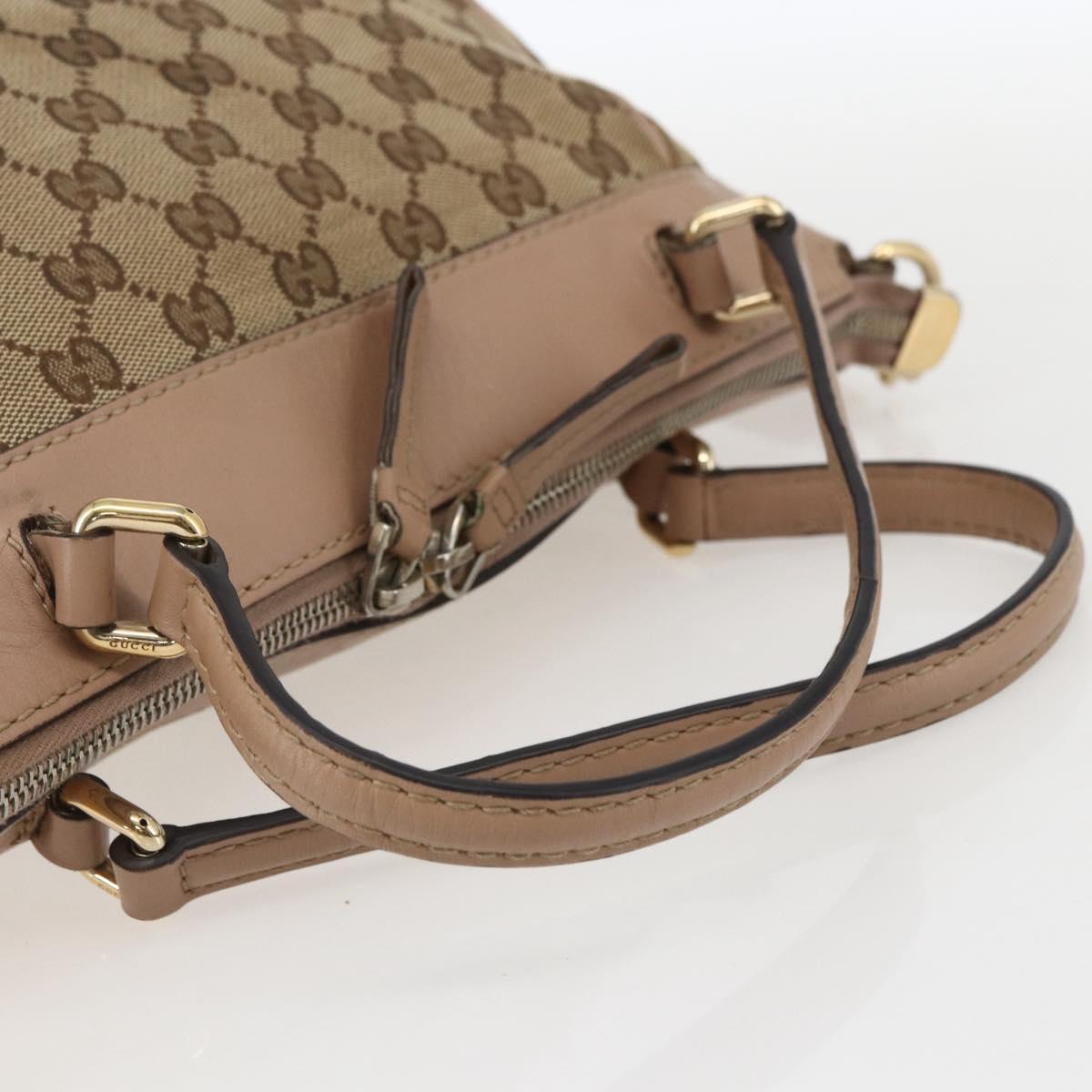 GUCCI GG Canvas Web Sherry Line Mayfair Bag 2way Beige Red 269894 Auth ep12531