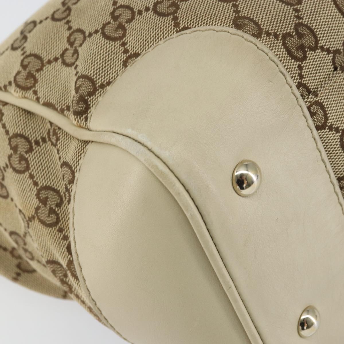 GUCCI GG Canvas Web Sherry Line Mayfair Tote Bag Beige Red 257061 Auth ep12533