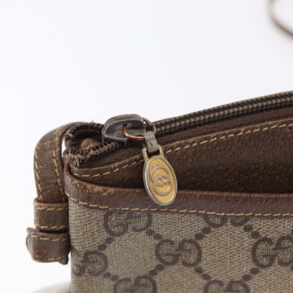GUCCI GG Supreme Shoulder Bag PVC Beige Gold 904 02 020 Auth ep12554