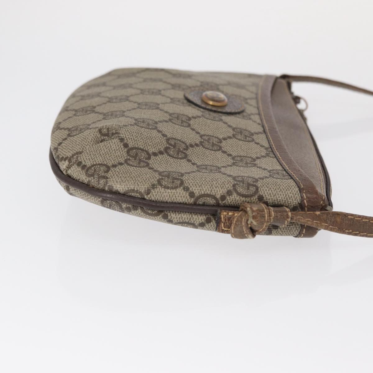 GUCCI GG Supreme Shoulder Bag PVC Beige Gold 904 02 020 Auth ep12554