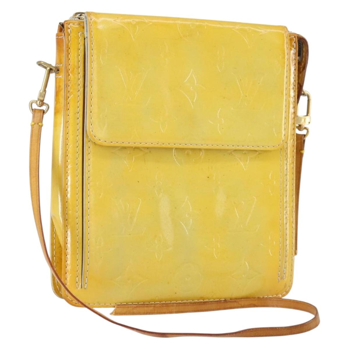 LOUIS VUITTON Monogram Vernis Motto Accessory Pouch Gris M91030 LV Auth ep12561