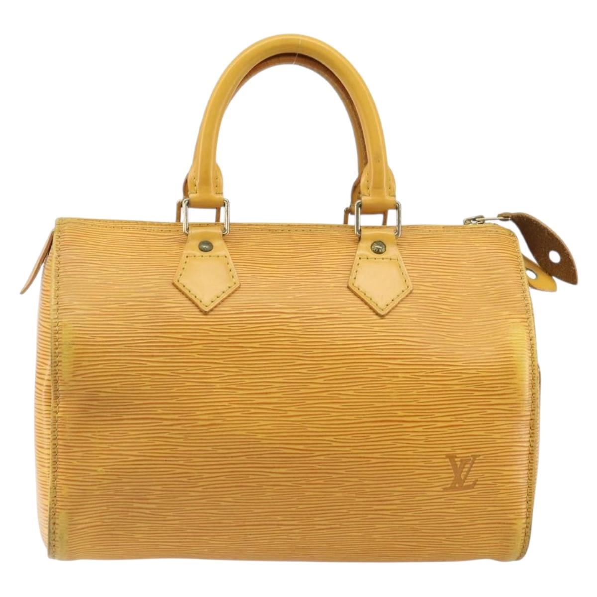 LOUIS VUITTON Epi Speedy 25 Hand Bag Tassili Yellow M43019 LV Auth ep12594