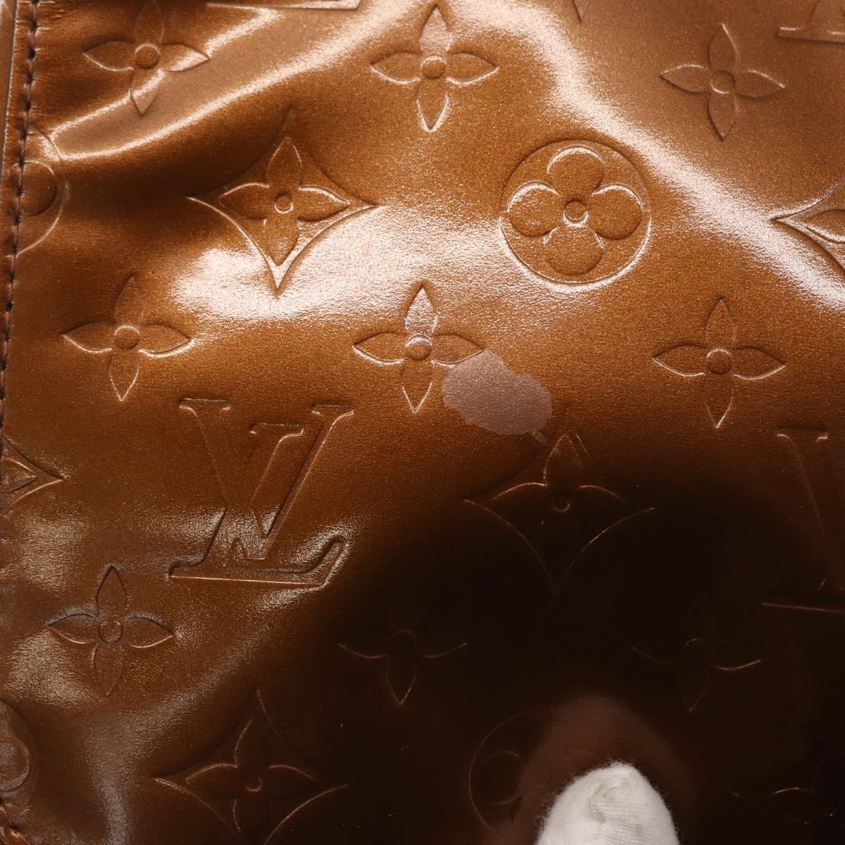 LOUIS VUITTON Monogram Vernis Thompson Street Bag Bronze M91124 LV Auth ep12604