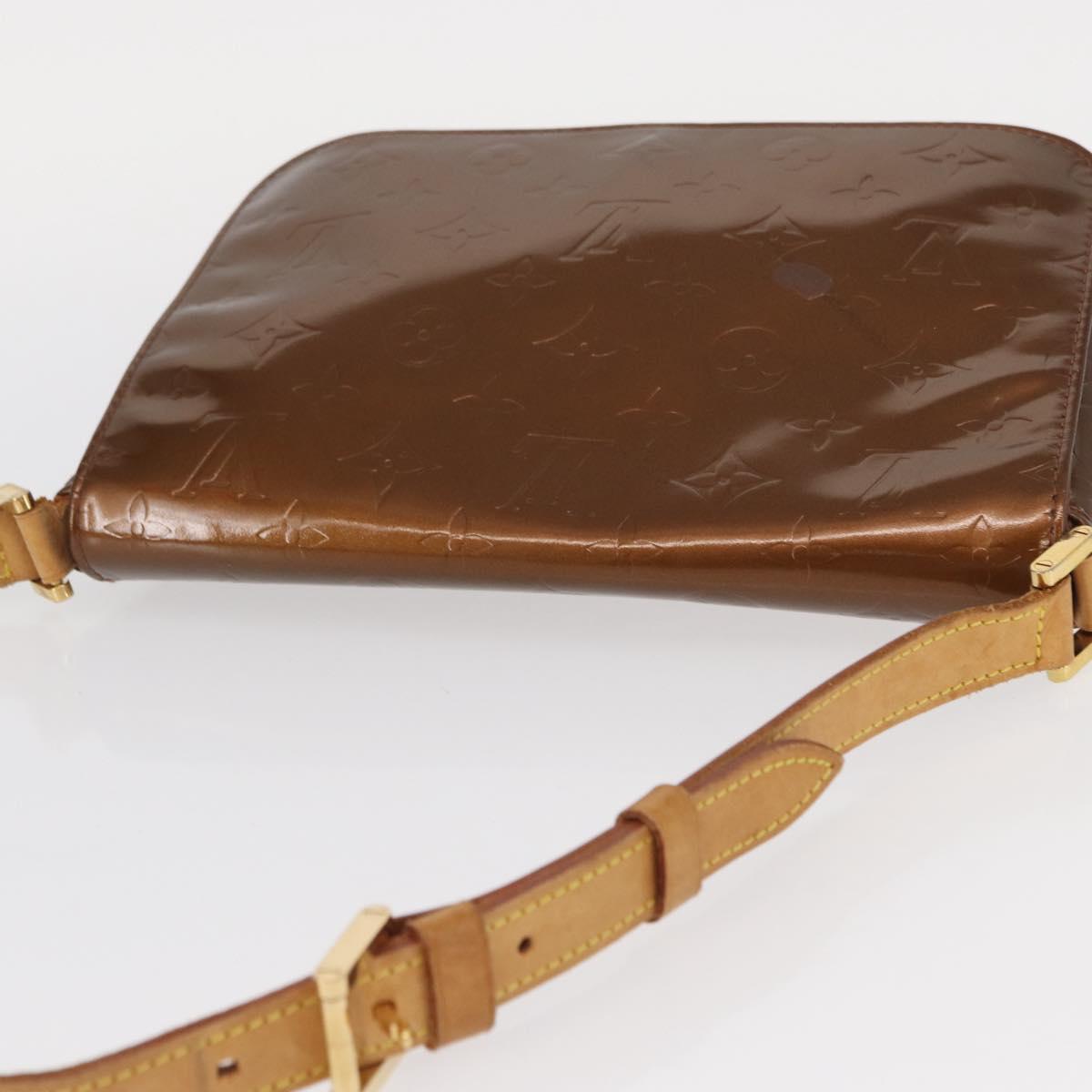LOUIS VUITTON Monogram Vernis Thompson Street Bag Bronze M91124 LV Auth ep12604