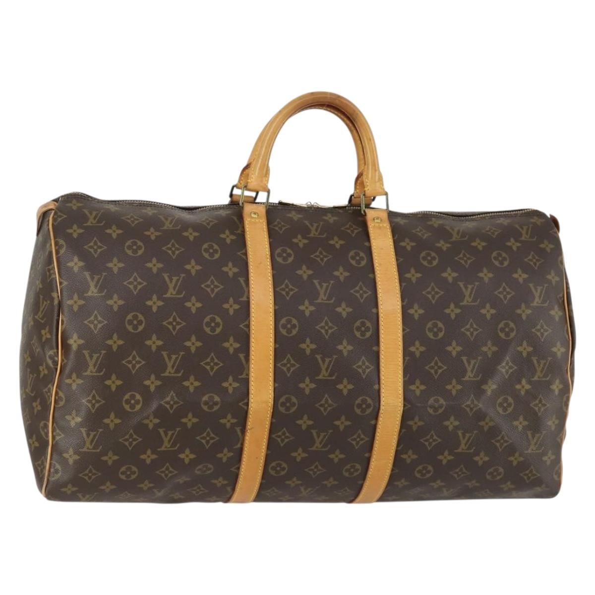 LOUIS VUITTON Monogram Keepall 55 Boston Bag M41424 LV Auth ep12613