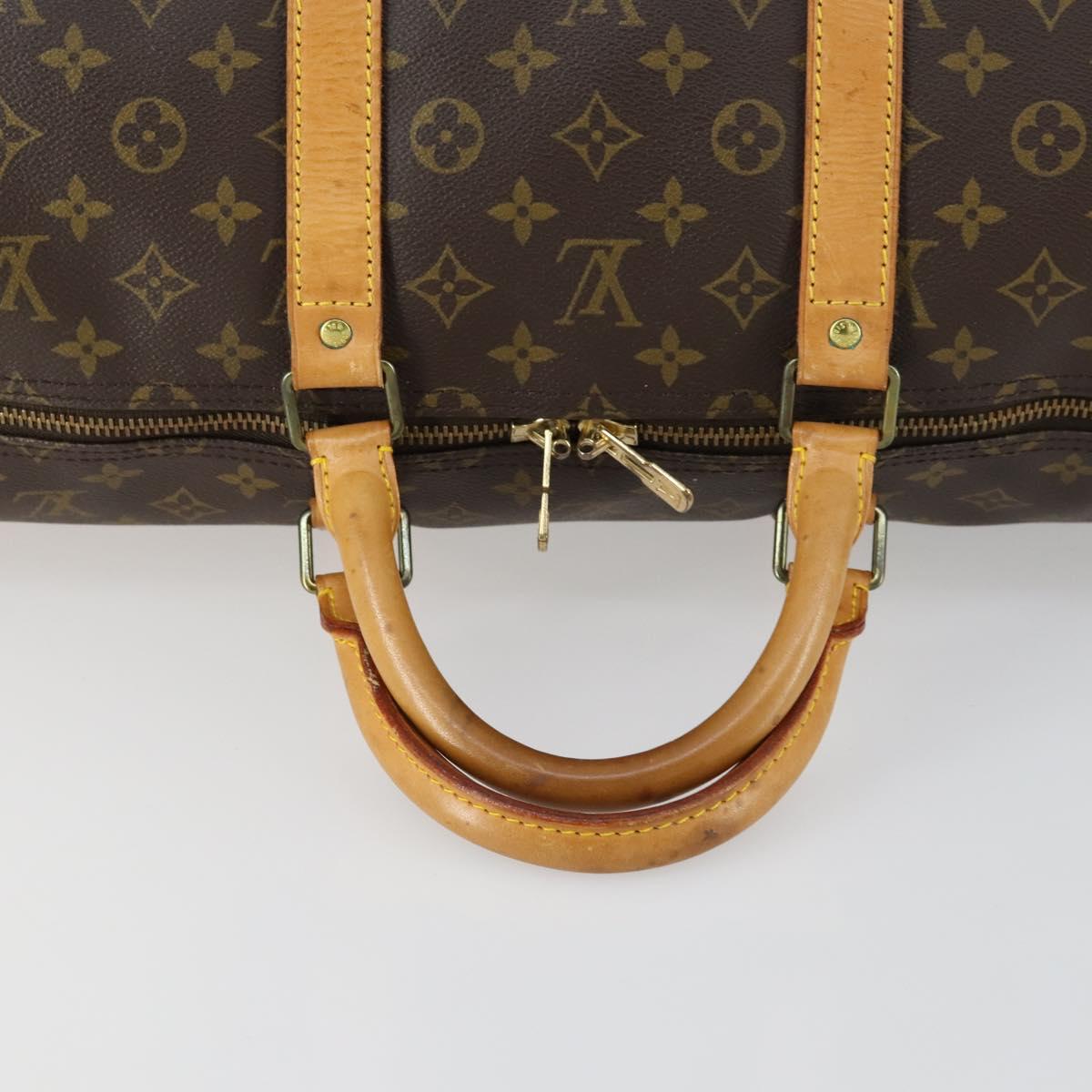 LOUIS VUITTON Monogram Keepall 55 Boston Bag M41424 LV Auth ep12613