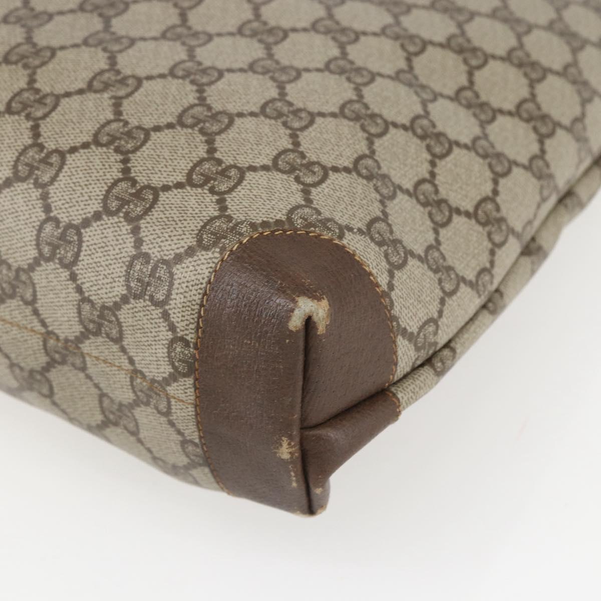 GUCCI GG Supreme Web Sherry Line Bag PVC Beige Gold 002 983 0163 Auth ep12615
