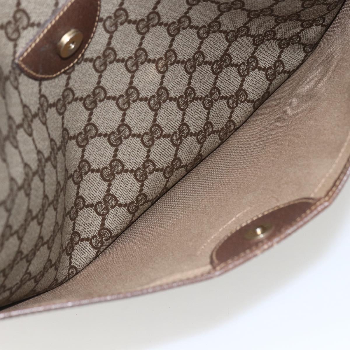 GUCCI GG Supreme Web Sherry Line Bag PVC Beige Gold 002 983 0163 Auth ep12615