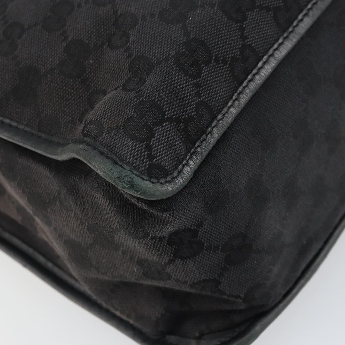 GUCCI GG Canvas Hand Bag Black Silver 000 0854 Auth ep12622