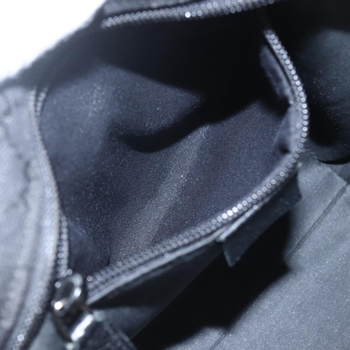 GUCCI GG Canvas Web Sherry Line Hand Bag Black Silver 131228 Auth ep12633