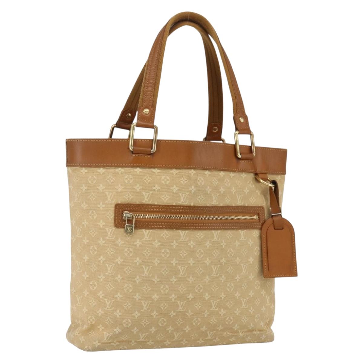 LOUIS VUITTON Monogram Mini Lucille GM Tote Bag Beige M92683 LV Auth ep12640