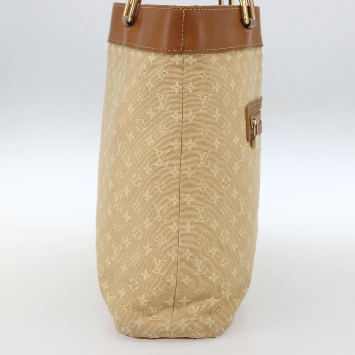 LOUIS VUITTON Monogram Mini Lucille GM Tote Bag Beige M92683 LV Auth ep12640