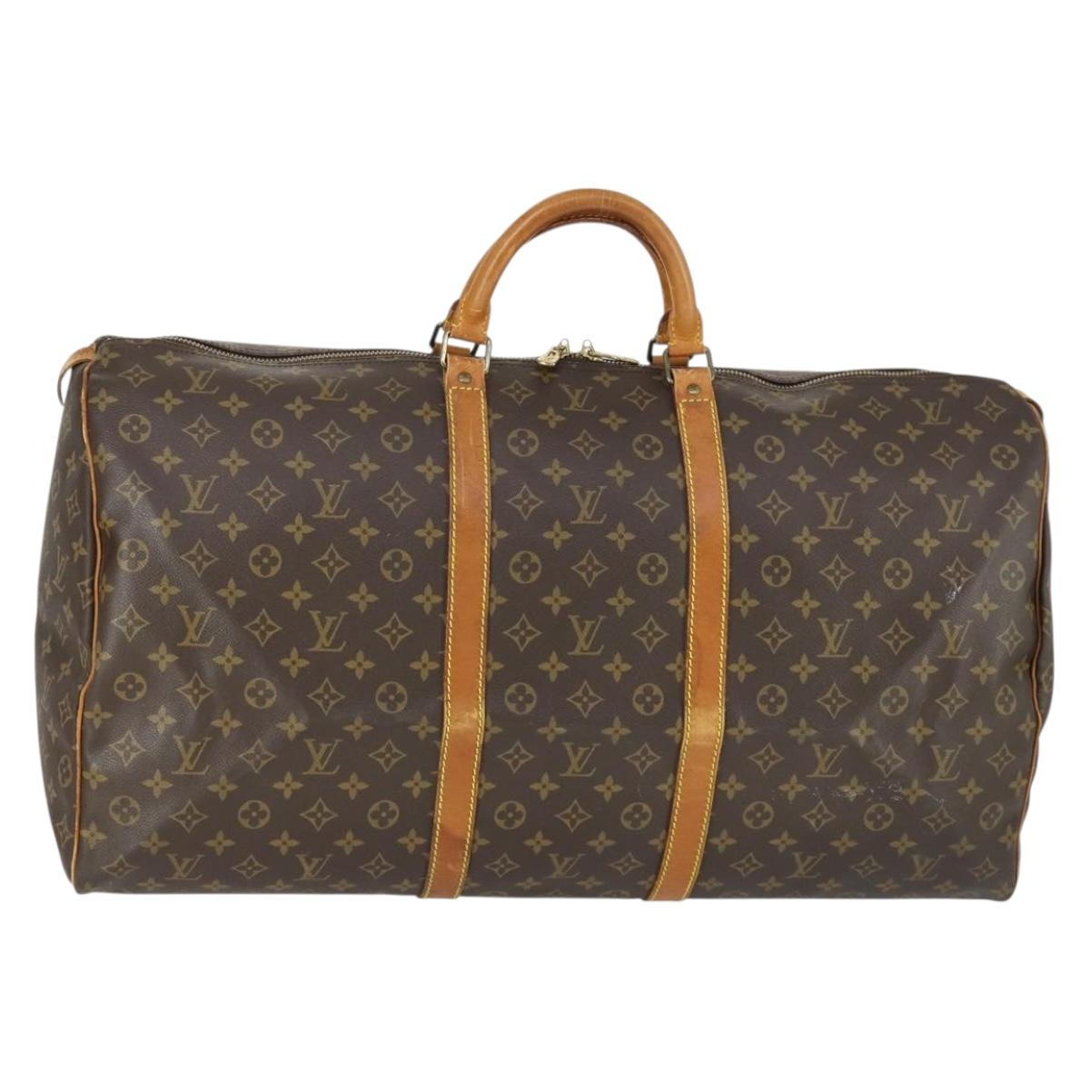 LOUIS VUITTON Monogram Keepall 60 Boston Bag M41422 LV Auth ep12641