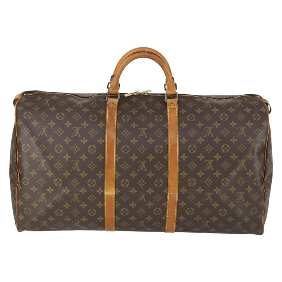 LOUIS VUITTON Monogram Keepall 60 Boston Bag M41422 LV Auth ep12641