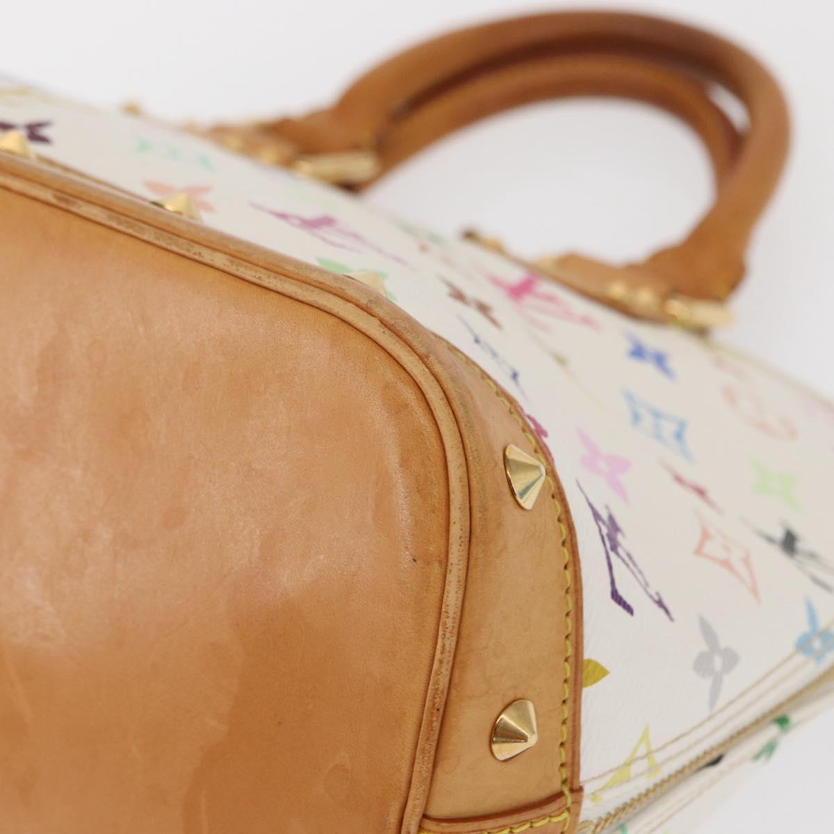 LOUIS VUITTON Monogram Multicolor Alma Hand Bag White M92647 LV Auth ep12643