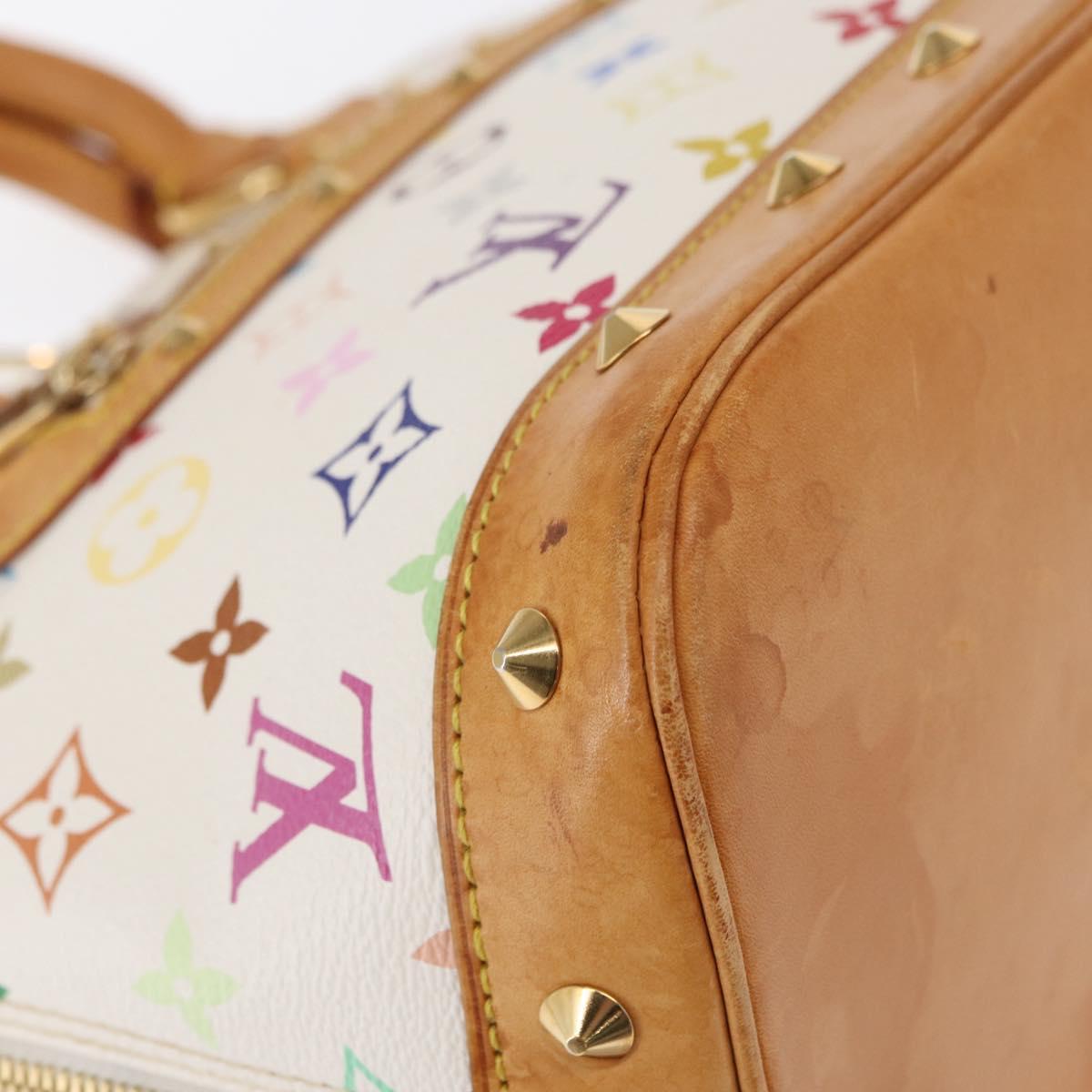 LOUIS VUITTON Monogram Multicolor Alma Hand Bag White M92647 LV Auth ep12643