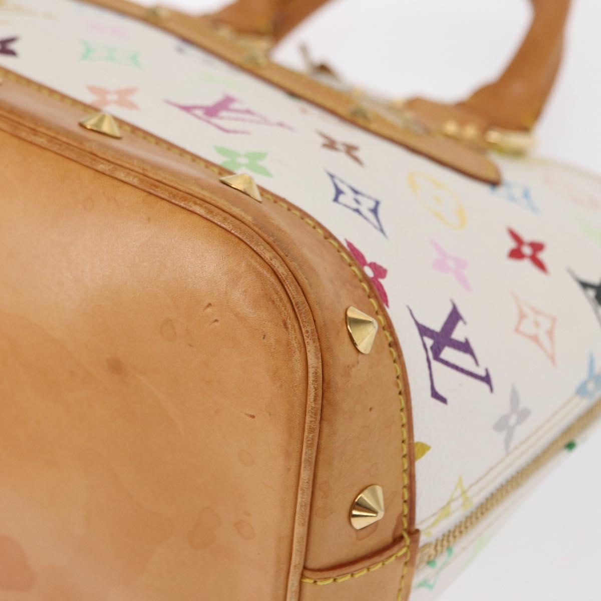 LOUIS VUITTON Monogram Multicolor Alma Hand Bag White M92647 LV Auth ep12643