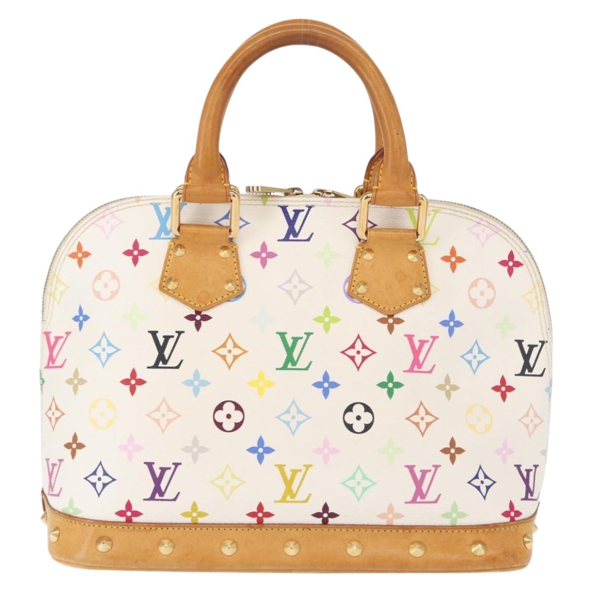 LOUIS VUITTON Monogram Multicolor Alma Hand Bag White M92647 LV Auth ep12643