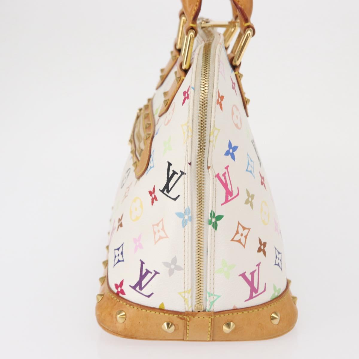 LOUIS VUITTON Monogram Multicolor Alma Hand Bag White M92647 LV Auth ep12643