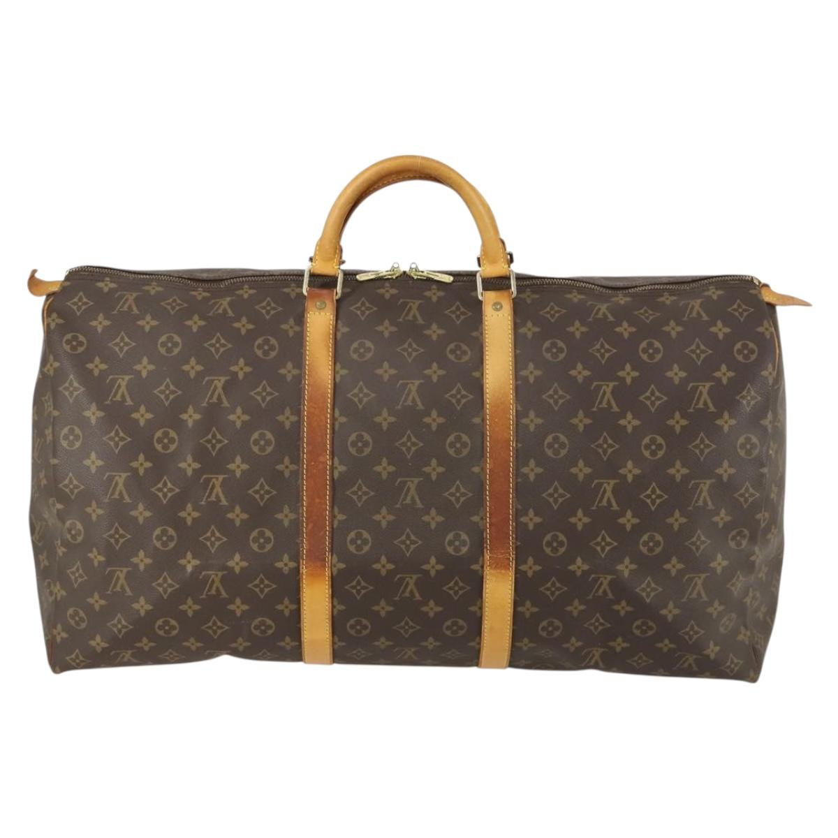 LOUIS VUITTON Monogram Keepall 60 Boston Bag M41422 LV Auth ep12646