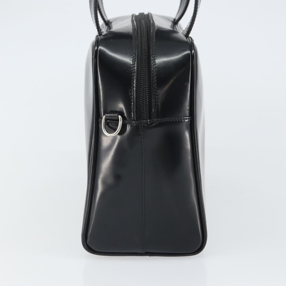 GUCCI Hand Bag Patent leather Black Silver 000 1274 0505 Auth ep12647