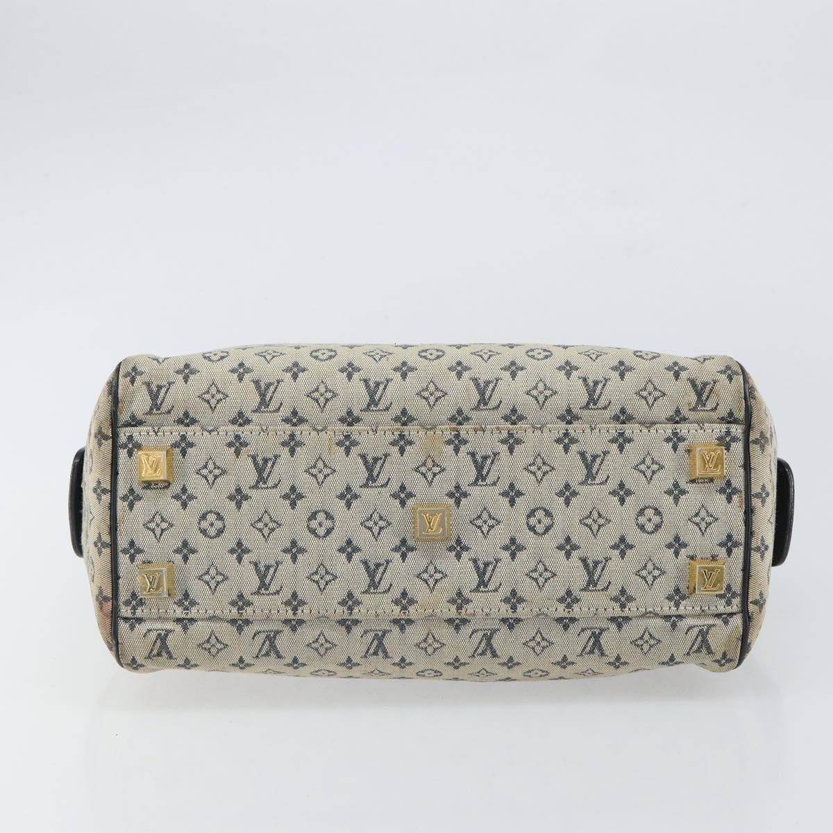 LOUIS VUITTON Monogram Mini Josephine PM Hand Bag Blue M92049 LV Auth ep12648