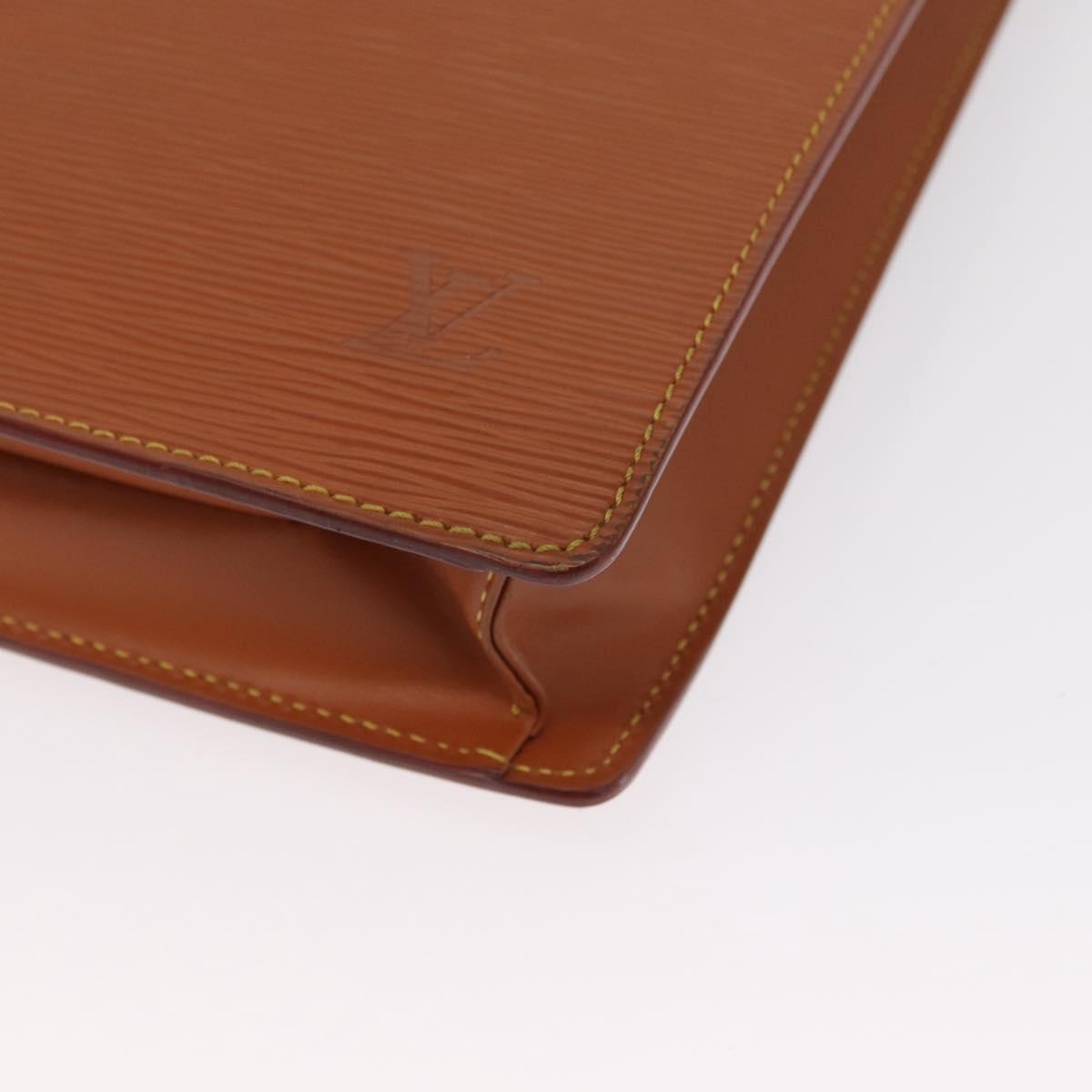 LOUIS VUITTON Epi Porte Documents Bandouliere Brown M54468 Auth ep12652