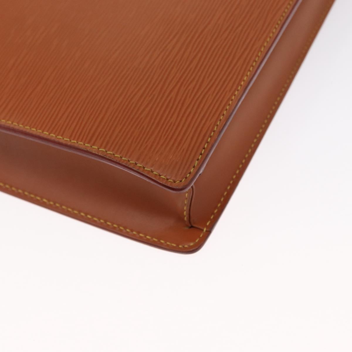 LOUIS VUITTON Epi Porte Documents Bandouliere Brown M54468 Auth ep12652