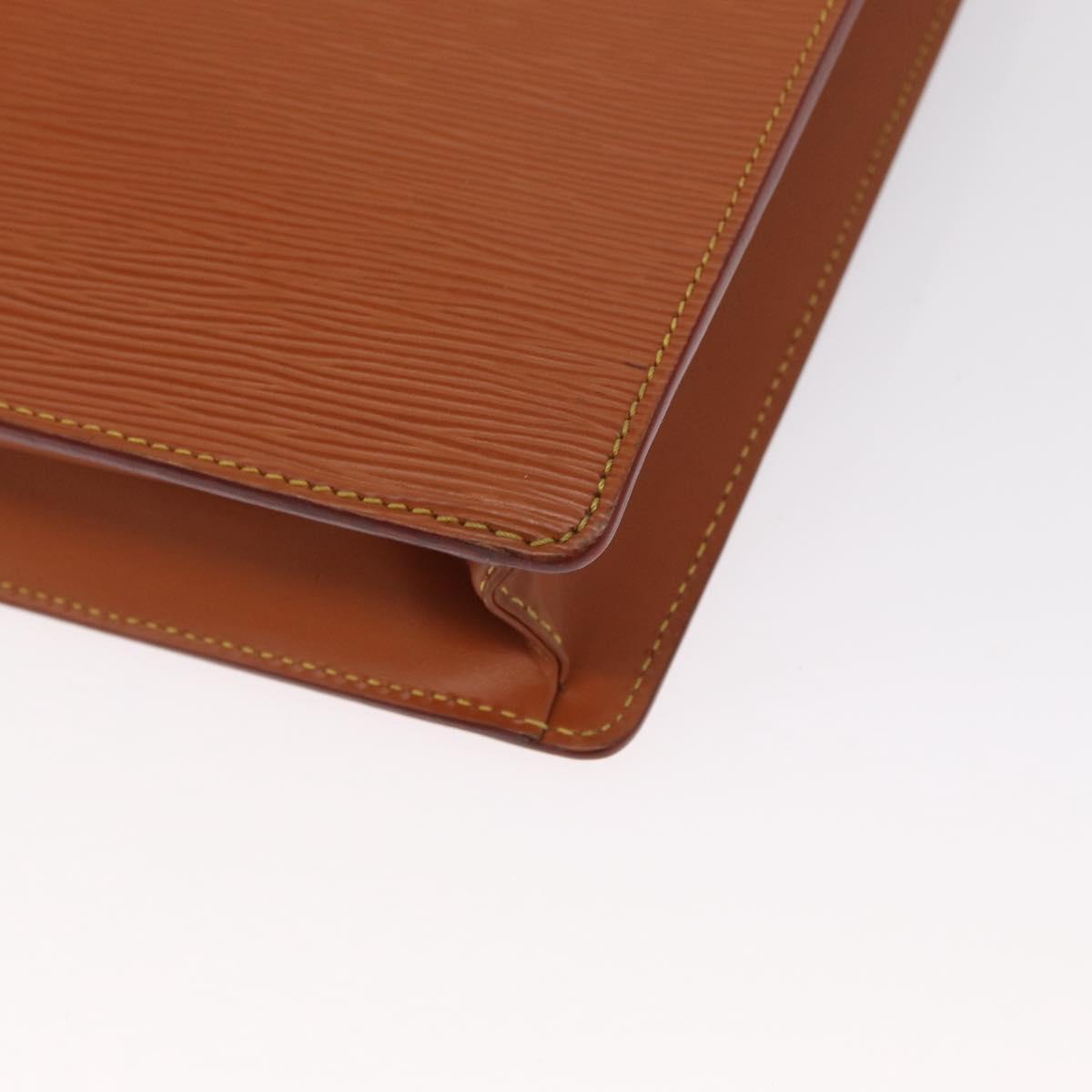 LOUIS VUITTON Epi Porte Documents Bandouliere Brown M54468 Auth ep12652