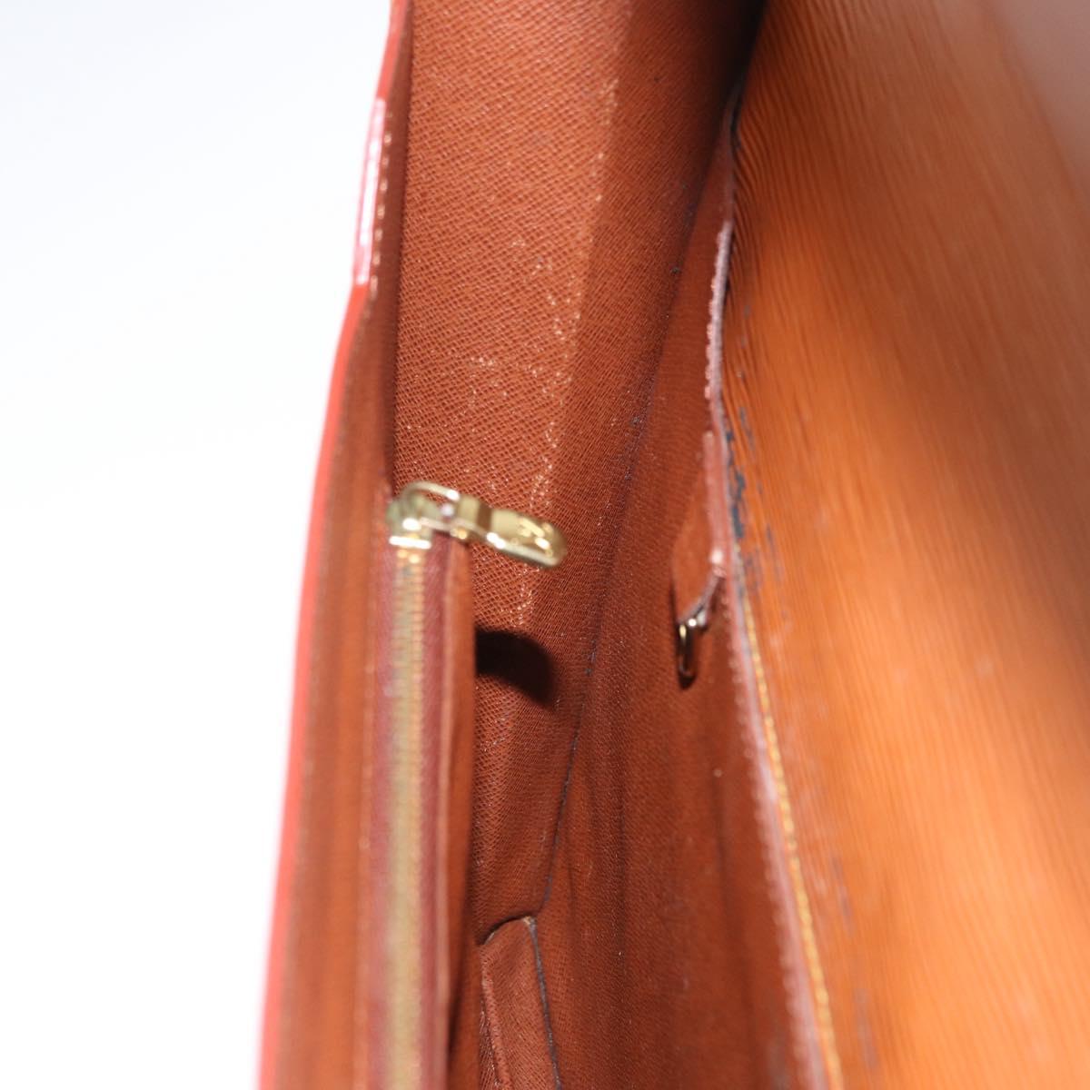 LOUIS VUITTON Epi Porte Documents Bandouliere Brown M54468 Auth ep12652