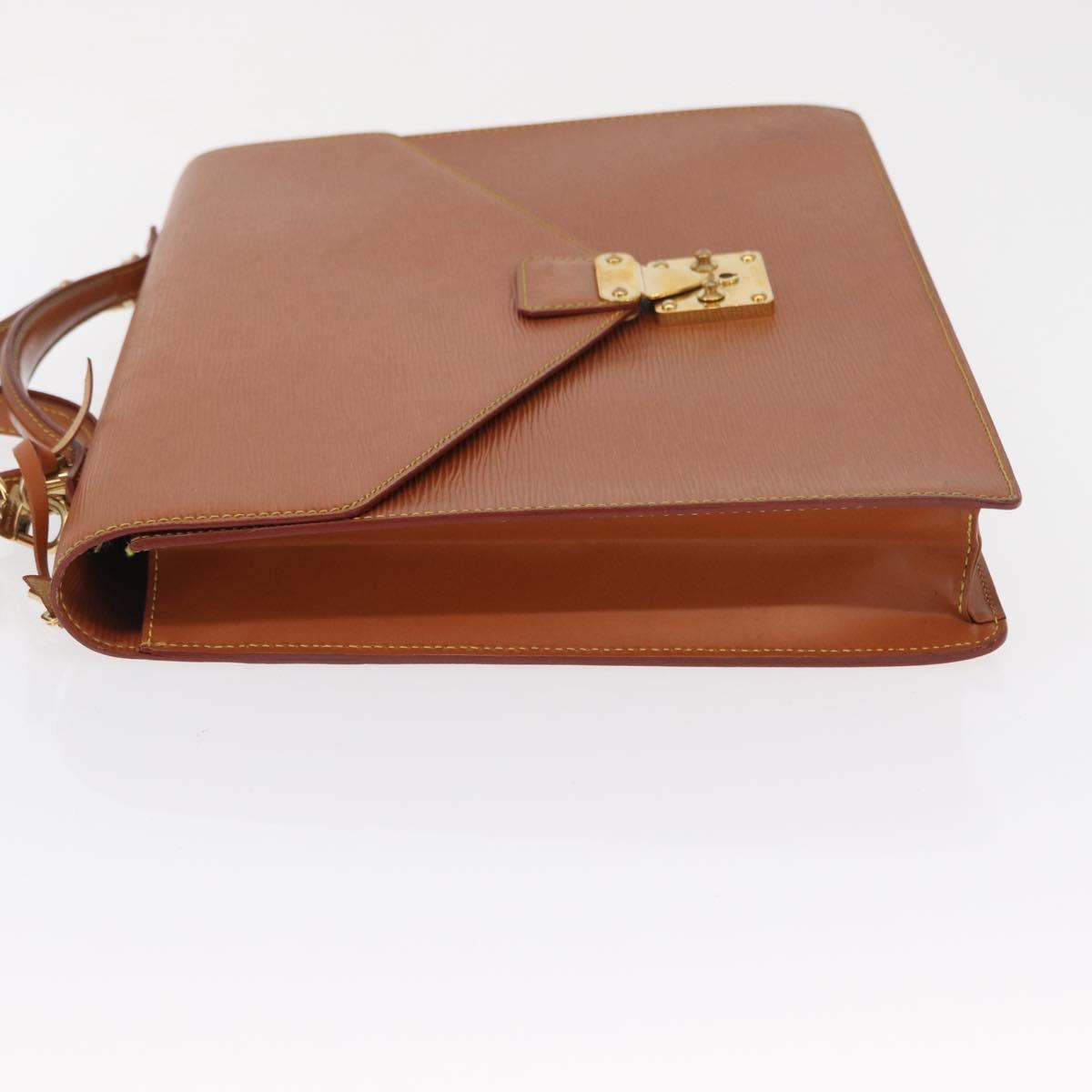 LOUIS VUITTON Epi Porte Documents Bandouliere Brown M54468 Auth ep12652