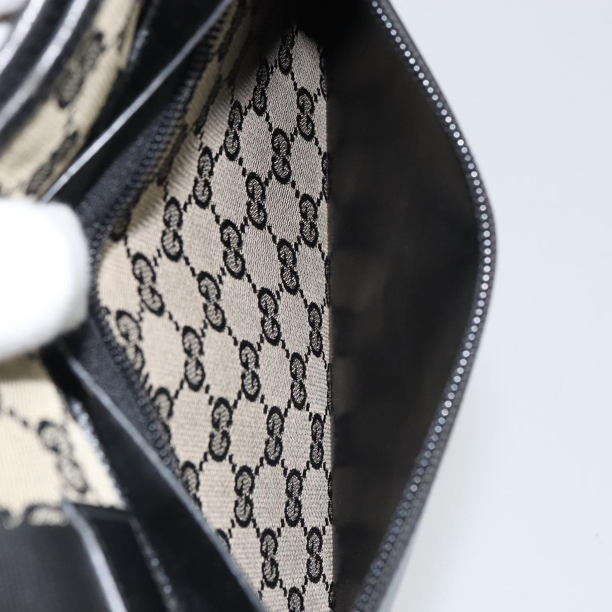 GUCCI GG Canvas Tote Bag Navy Silver 019 0426 2404 Auth ep12675