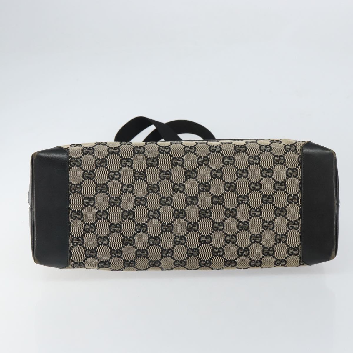 GUCCI GG Canvas Tote Bag Navy Silver 019 0426 2404 Auth ep12675