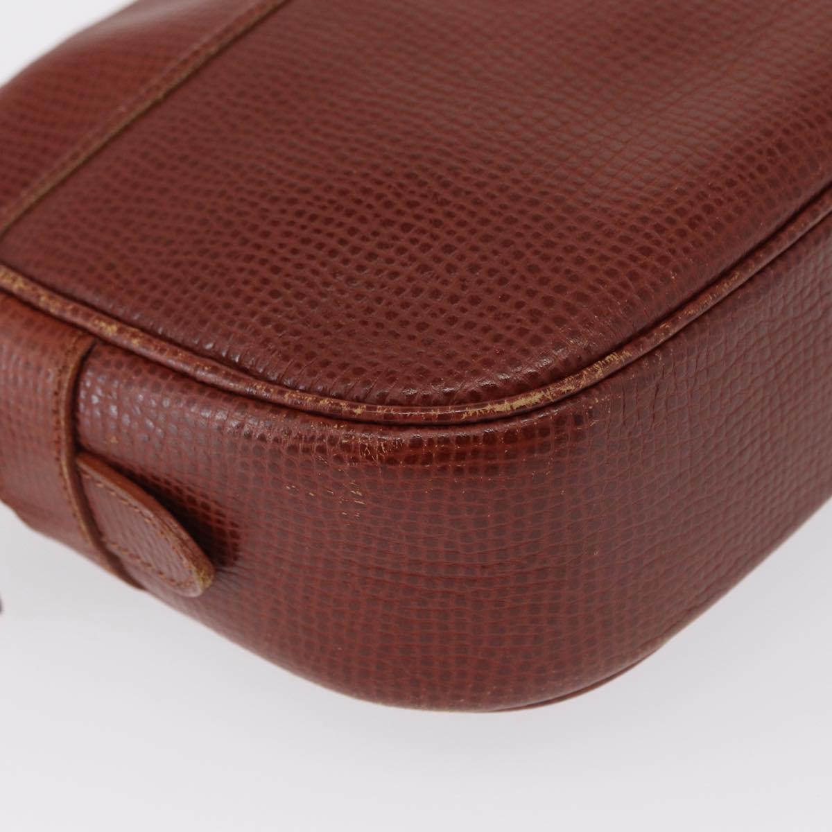 Burberrys Shoulder Bag Leather Brown Gold Auth ep12677