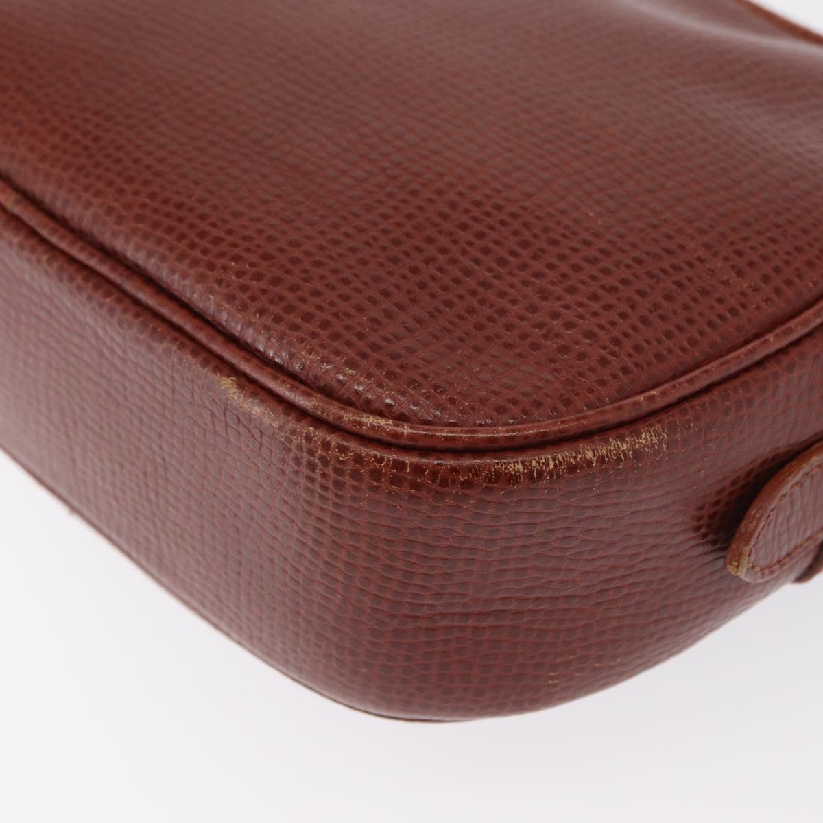 Burberrys Shoulder Bag Leather Brown Gold Auth ep12677